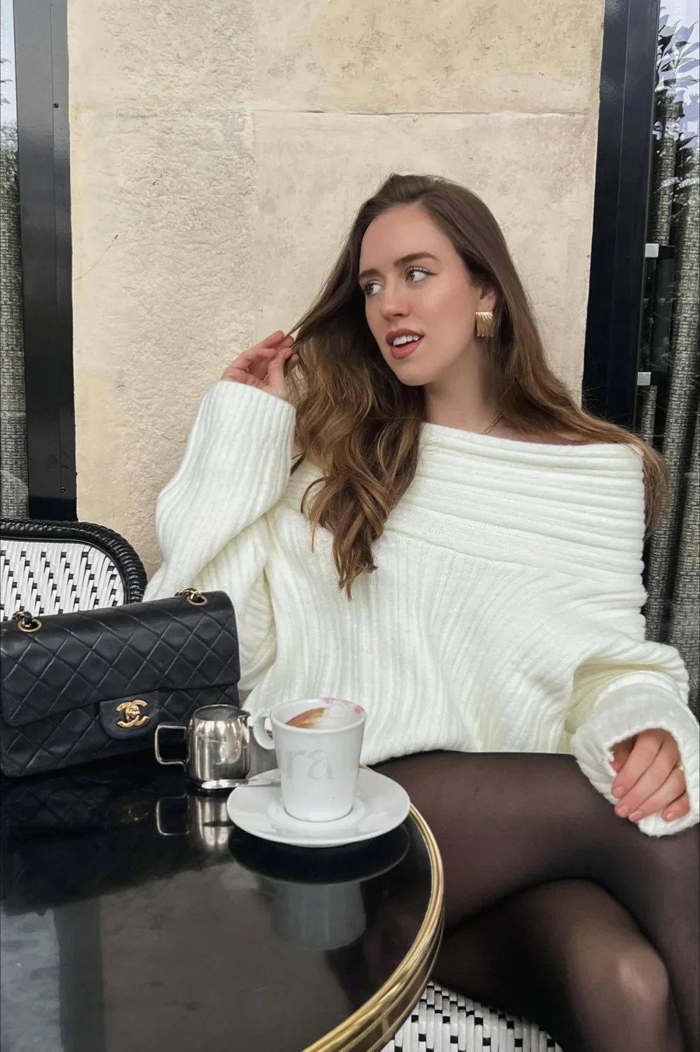 Lazy Chic Off-Shoulder Knit Sweater - Image 8