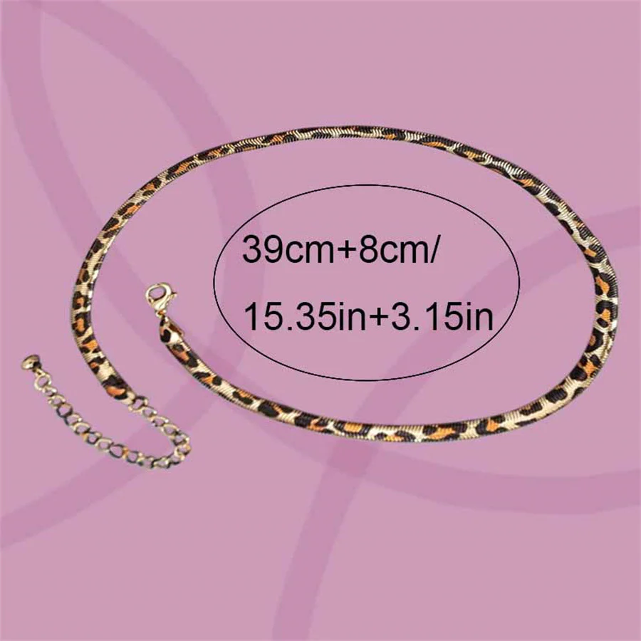 Leopard Print Collar Statement Necklace - Image 4