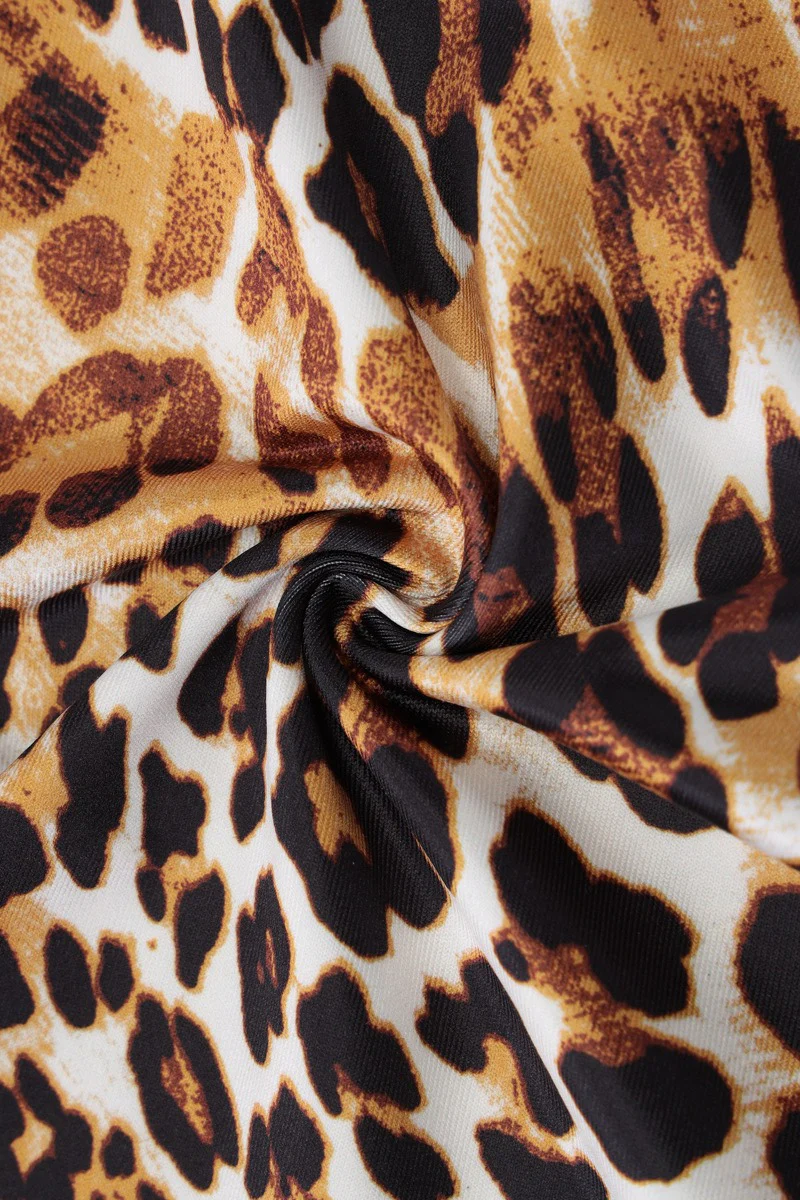 Leopard Print High Waist Sculpting Biker Shorts - Image 11
