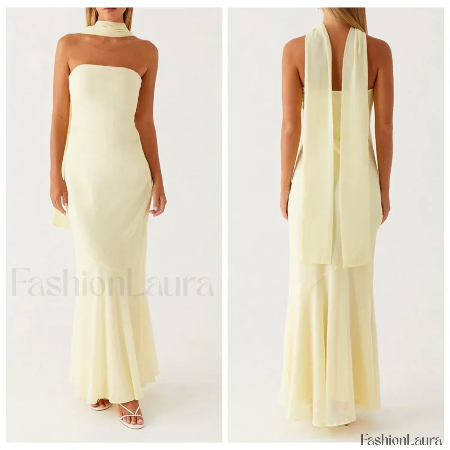 Leopard Strapless Mermaid Floral Dress - Image 30