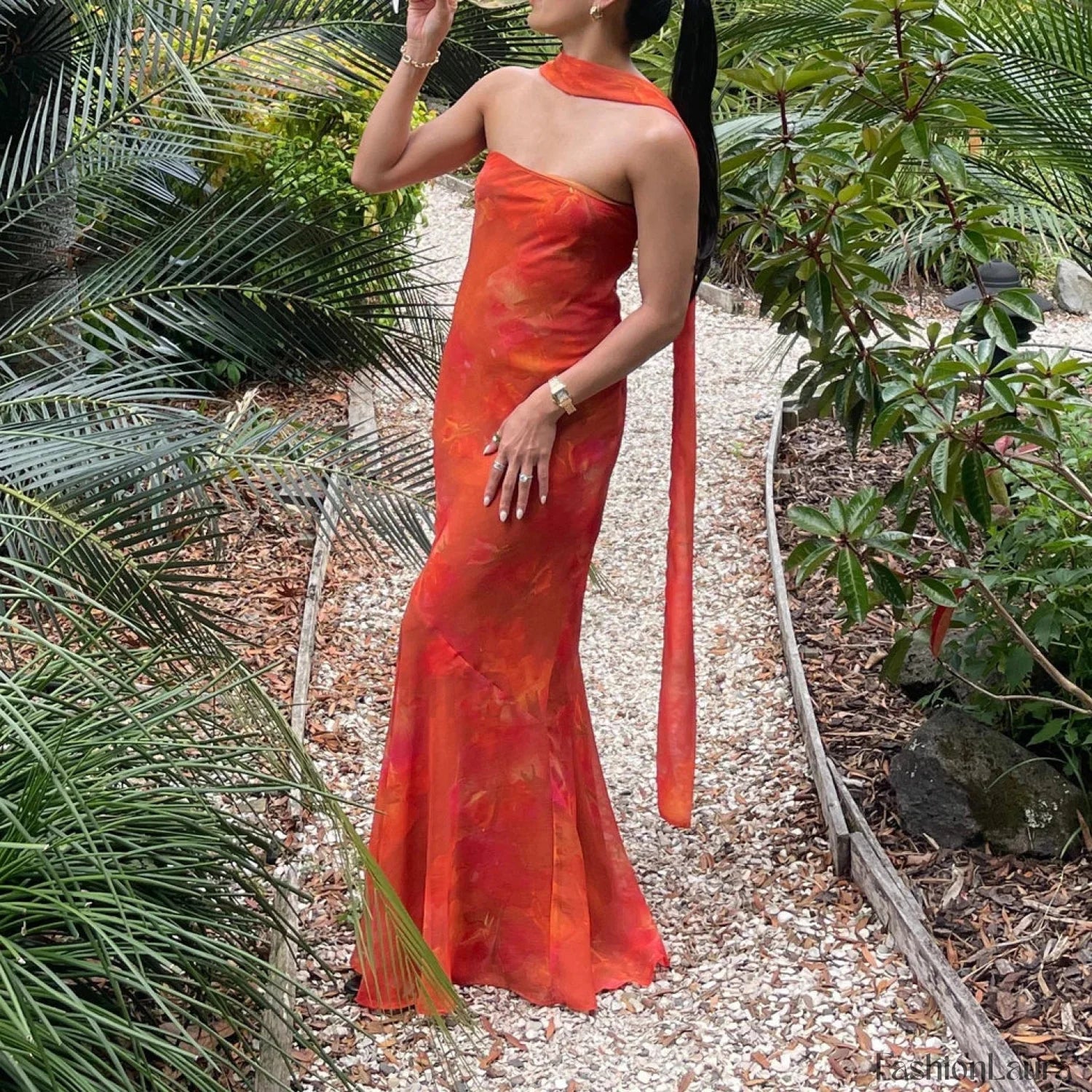 Leopard Strapless Mermaid Floral Dress - Image 32