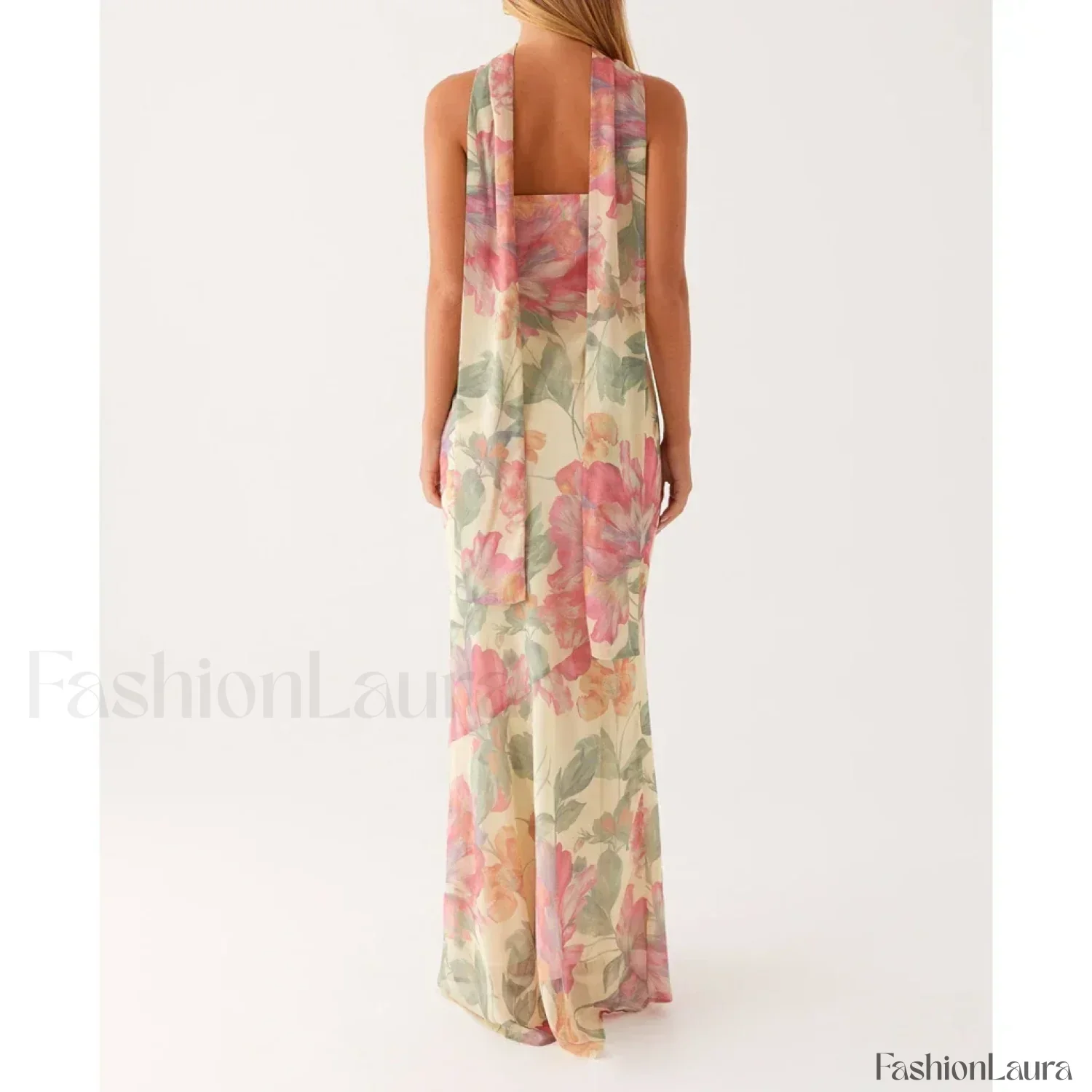 Leopard Strapless Mermaid Floral Dress - Image 35