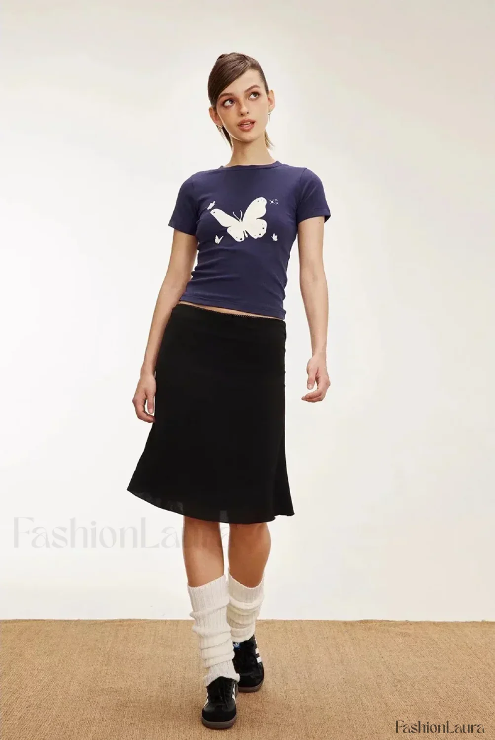 Lettuce-Edge Mesh Plaid Skirt - Image 13