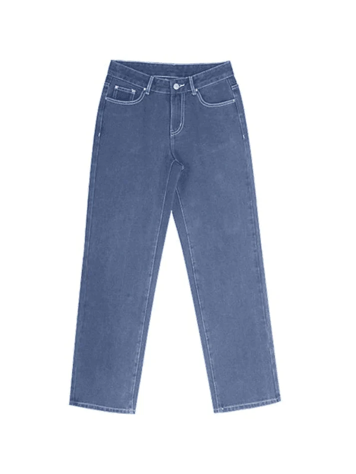 Light Wash Denim Boyfriend Jeans - Image 16