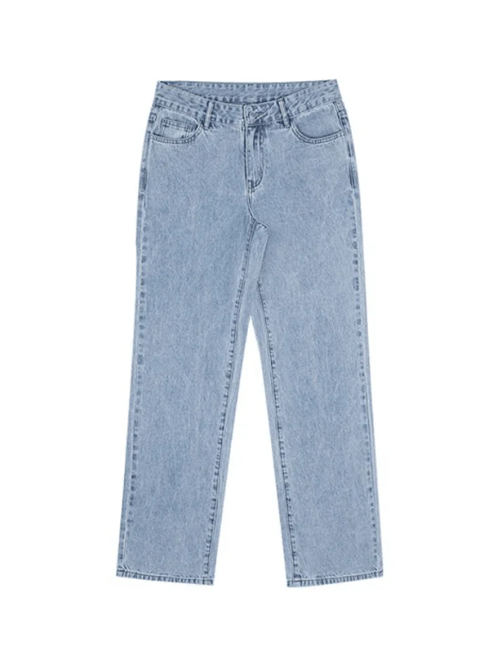 Light Wash Denim Boyfriend Jeans - Image 4