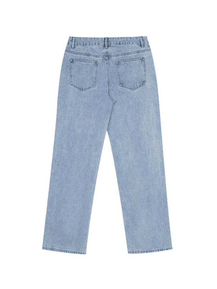 Light Wash Denim Boyfriend Jeans - Image 5