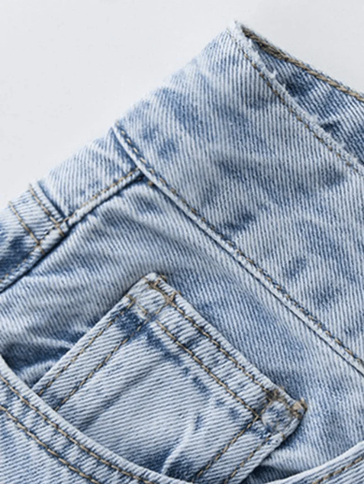 Light Wash Denim Boyfriend Jeans - Image 6