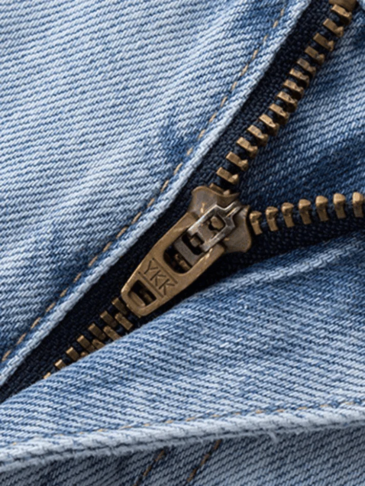 Light Wash Denim Boyfriend Jeans - Image 7