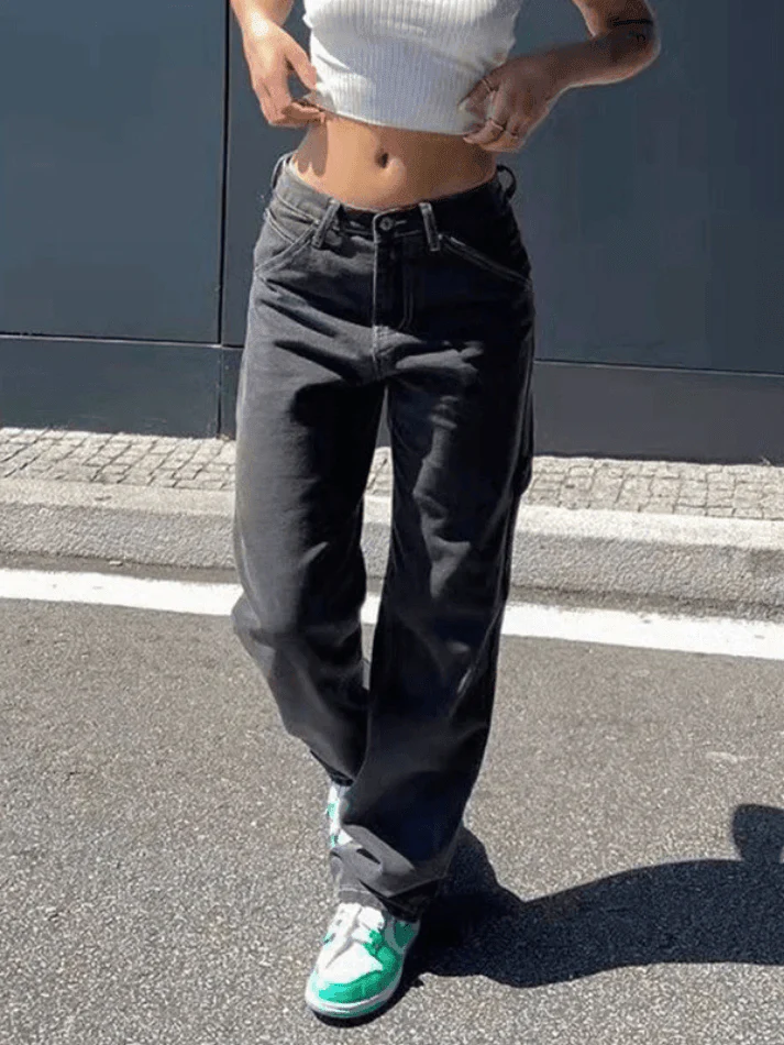 Light Wash Denim Boyfriend Jeans - Image 9