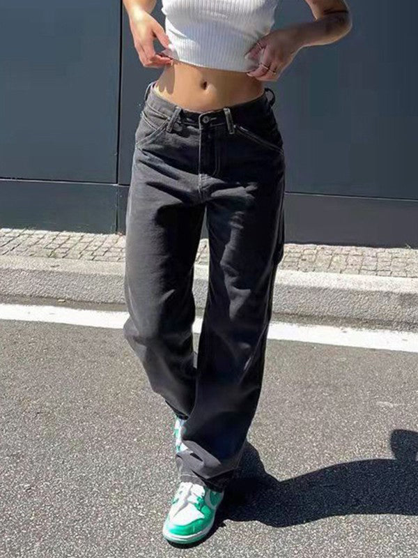 Light Wash Denim Boyfriend Jeans - Image 20