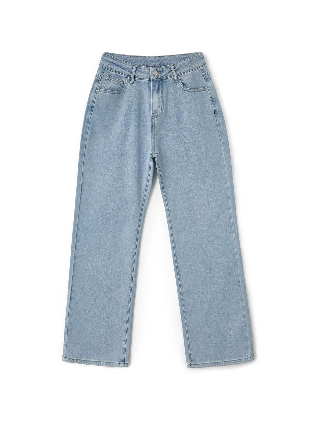 Light Wash Straight Boyfriend Jeans - Image 16