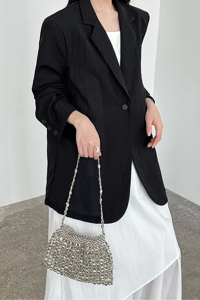 Lightweight Linen-Look Blazer - Image 10