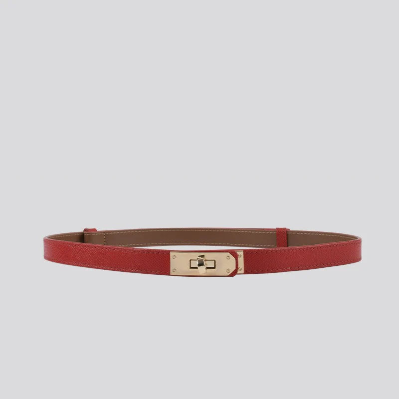 Locking Clasp Slim Elegant Waist Belt - Image 5