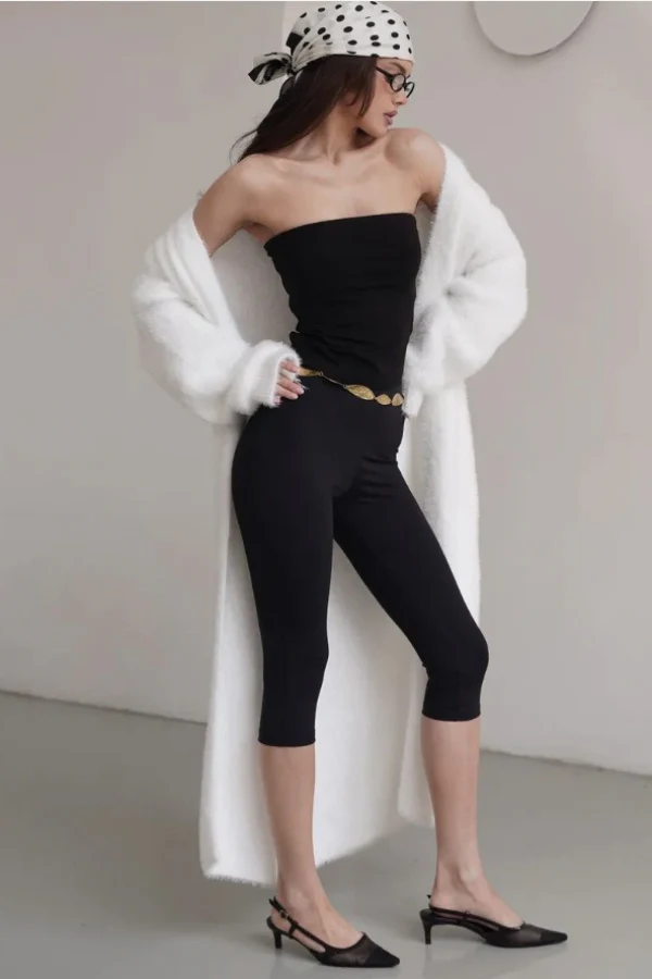 Long Faux Shearling Solid Color Overcoat - Image 7