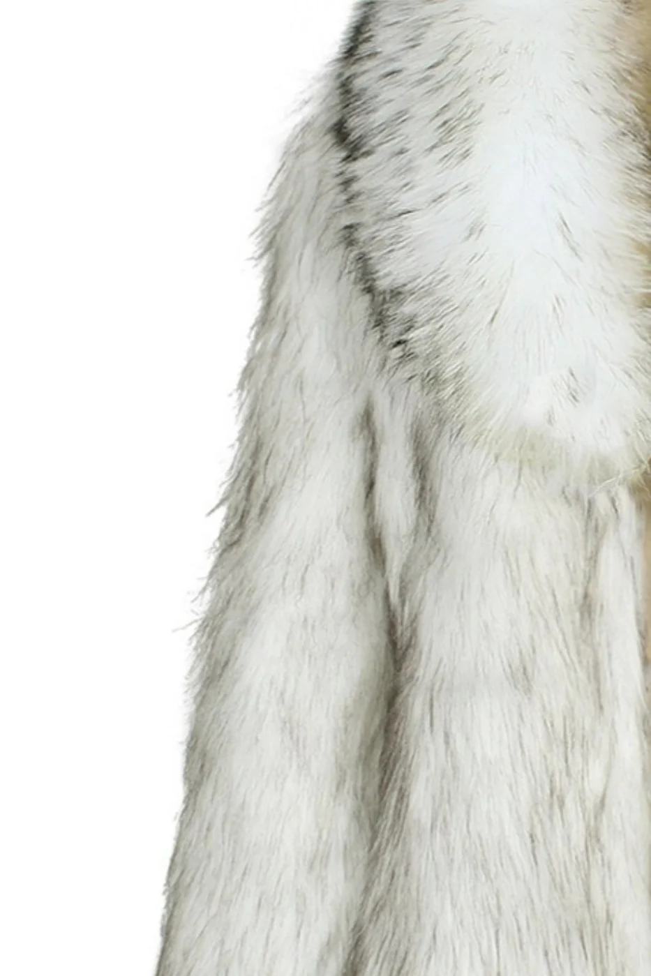 Long Plush Faux Fur Textured Overcoat - Image 7