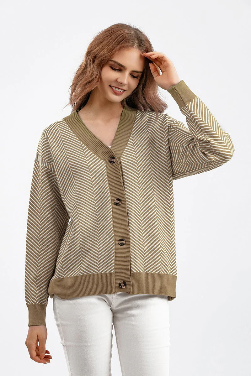 Long Sleeve Loose Knit Cardigan Sweater - Image 13