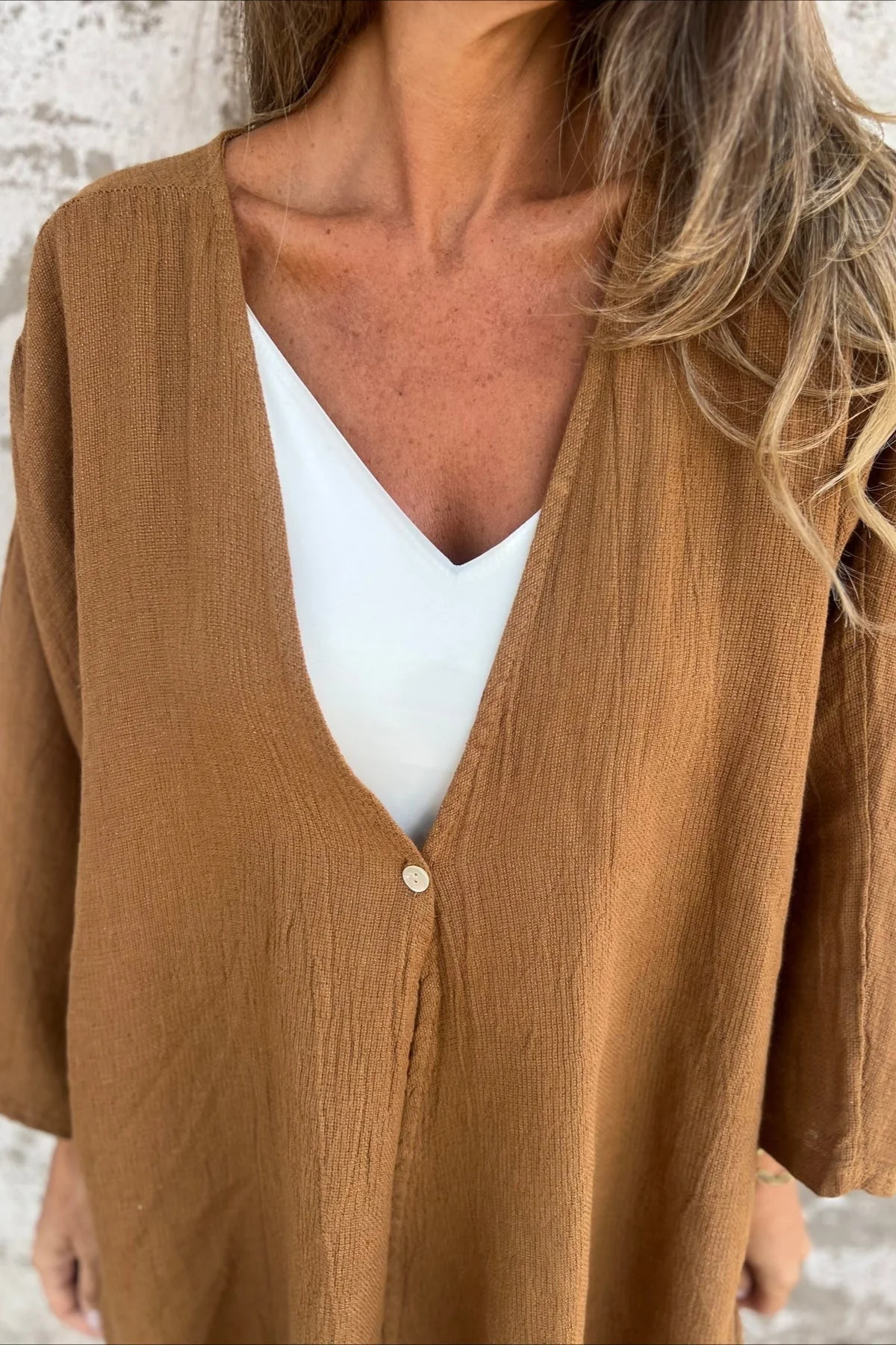 Loose Fit V Neck Long Sleeve Cardigan - Image 21