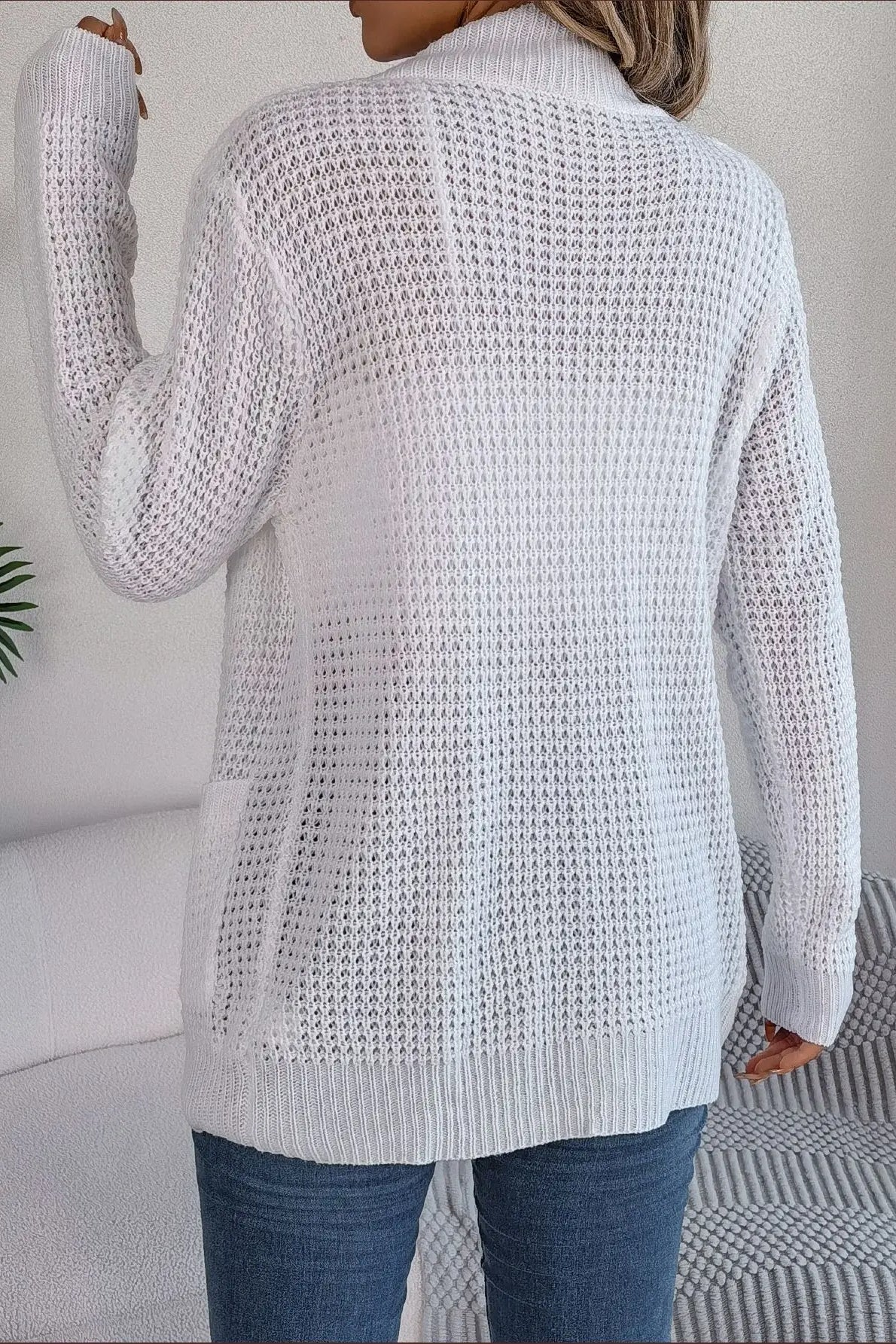 Loose Knit Pocket Cardigan - Image 16