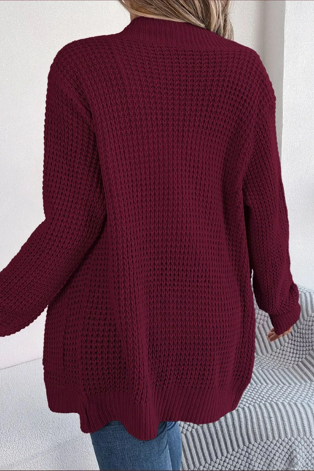 Loose Knit Pocket Cardigan - Image 9