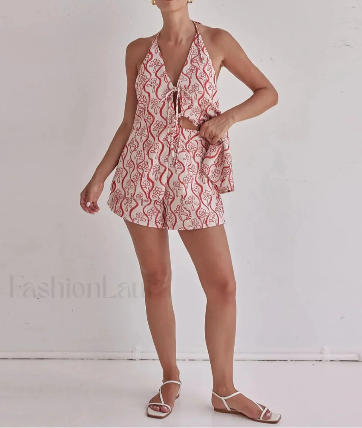 Loose Print Tank Shorts Two Piece Set - Image 3