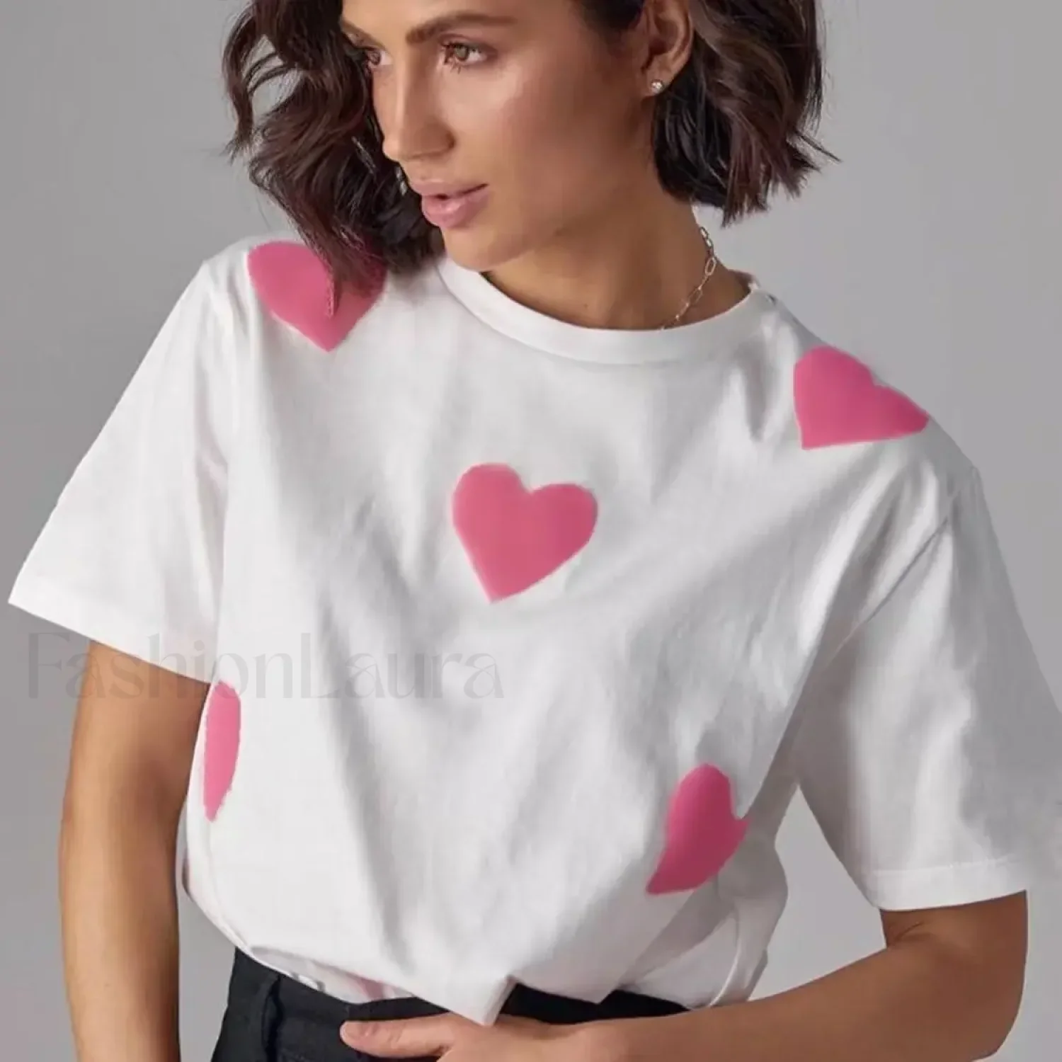 Lover Print White & Black T-Shirt - Image 10