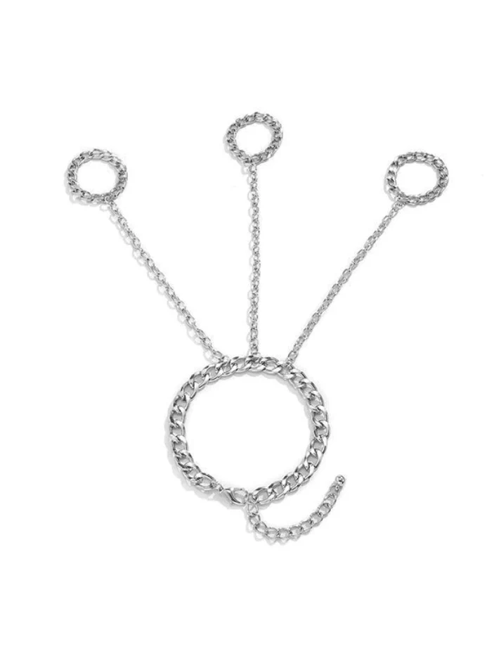 Men's Chain Detail Mittens Ring - Image 7
