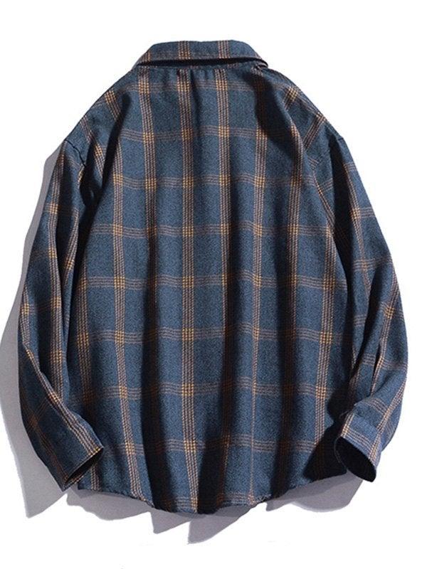Men's Checkered Long Sleeve Button Shirt - Image 3