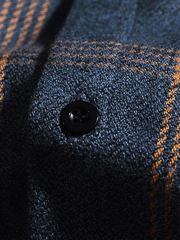 Men's Checkered Long Sleeve Button Shirt - Image 5