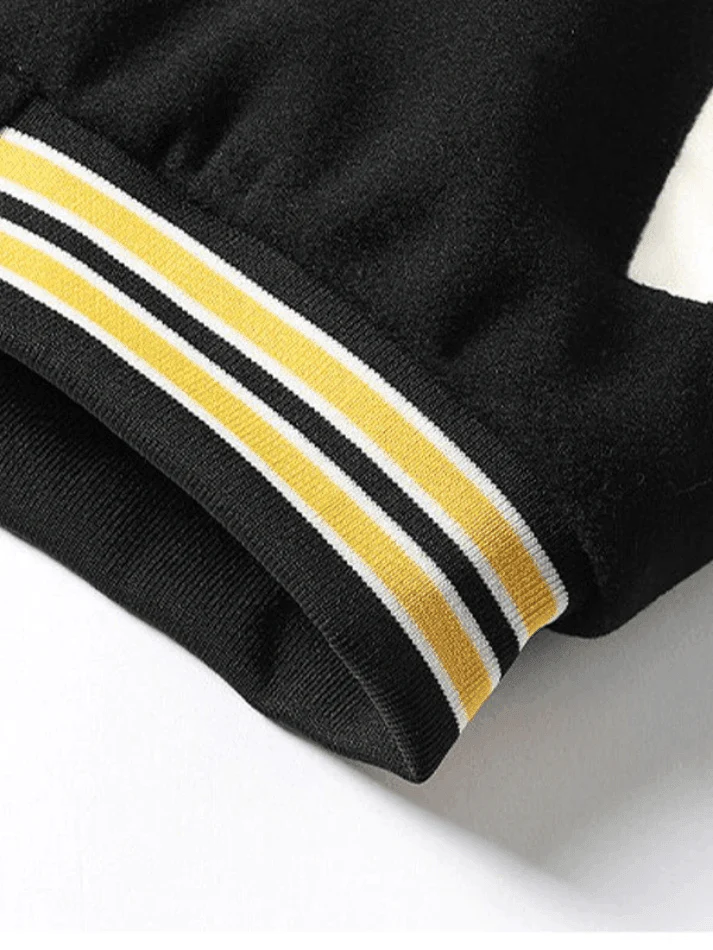 Men's Embroidery Button-Up Varsity Jacket - Image 5