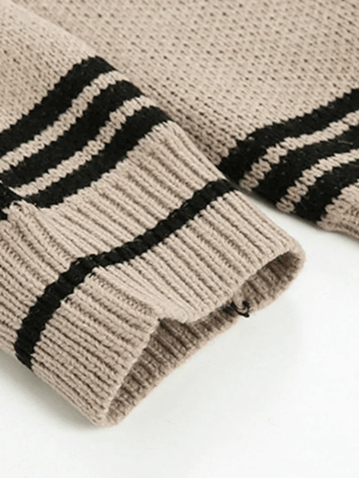 Men's V Neck Checkered Cardigan - Image 9