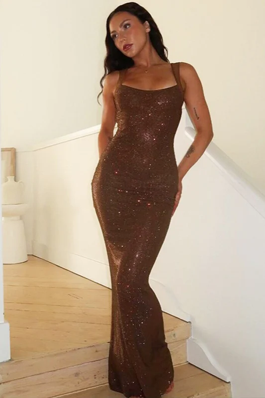 Mesh Patchwork Backless Slim Elegant Prom Dress - Image 5