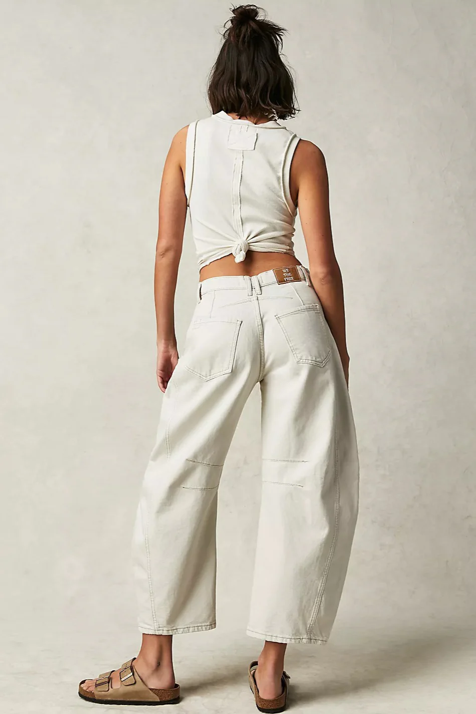 Mid Rise Washed Relaxed Wide Leg Jeans - Image 6