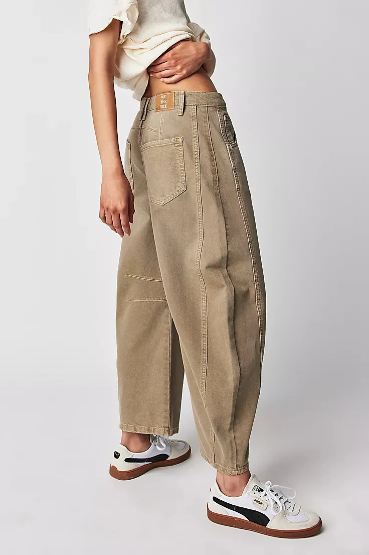 Mid Rise Washed Relaxed Wide Leg Jeans - Image 8