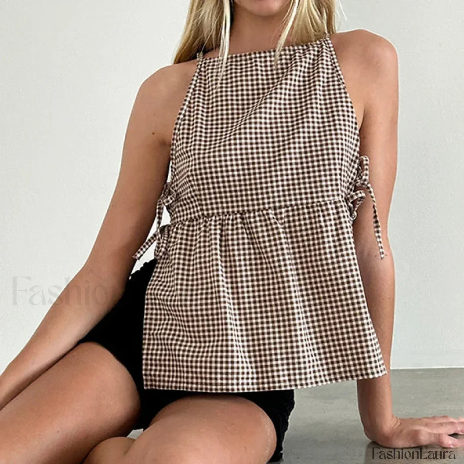 Milkmaid Side-Tie Crop Top - Image 9