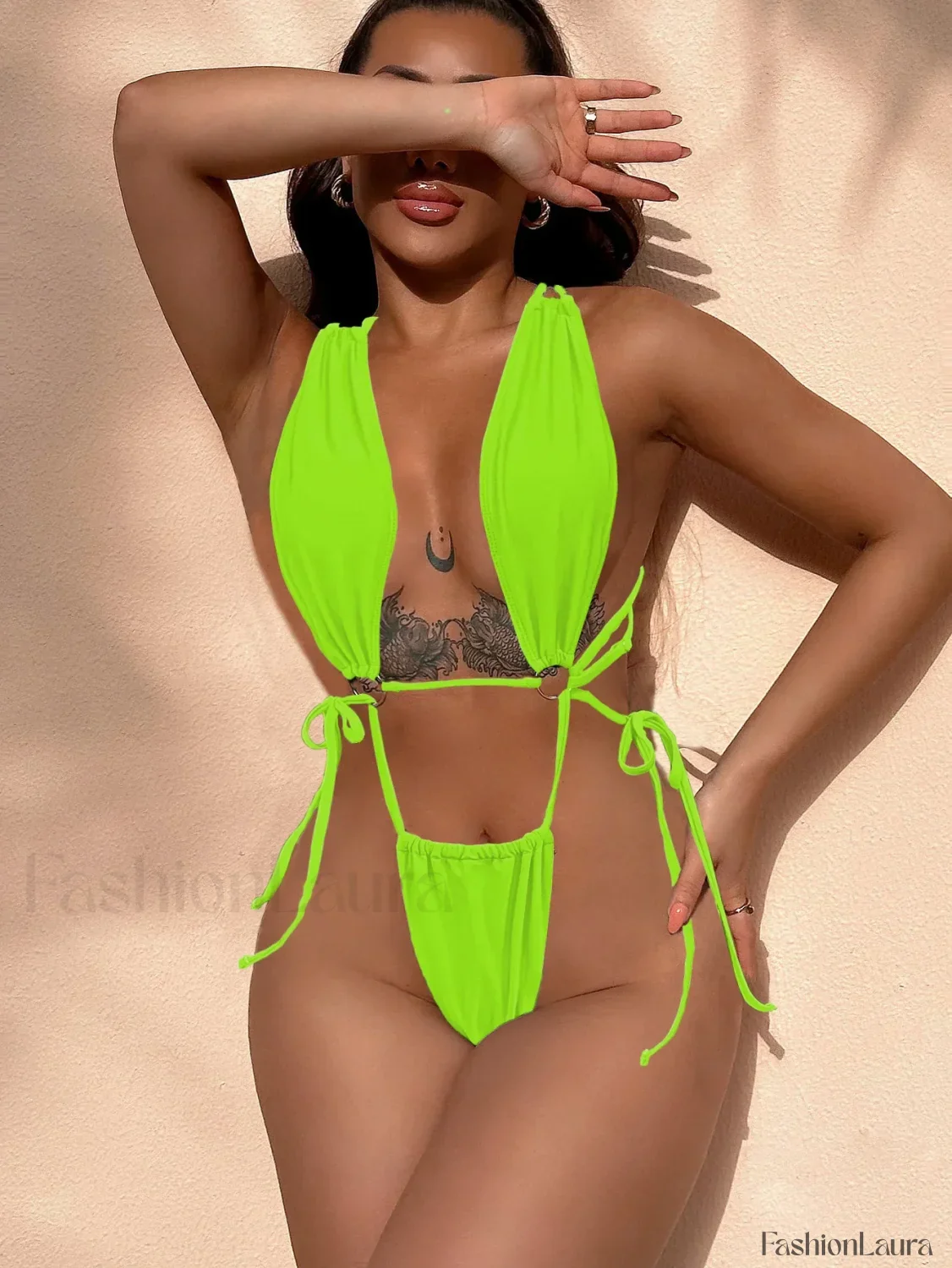 Mini Low Waist Thong One Piece - Image 9