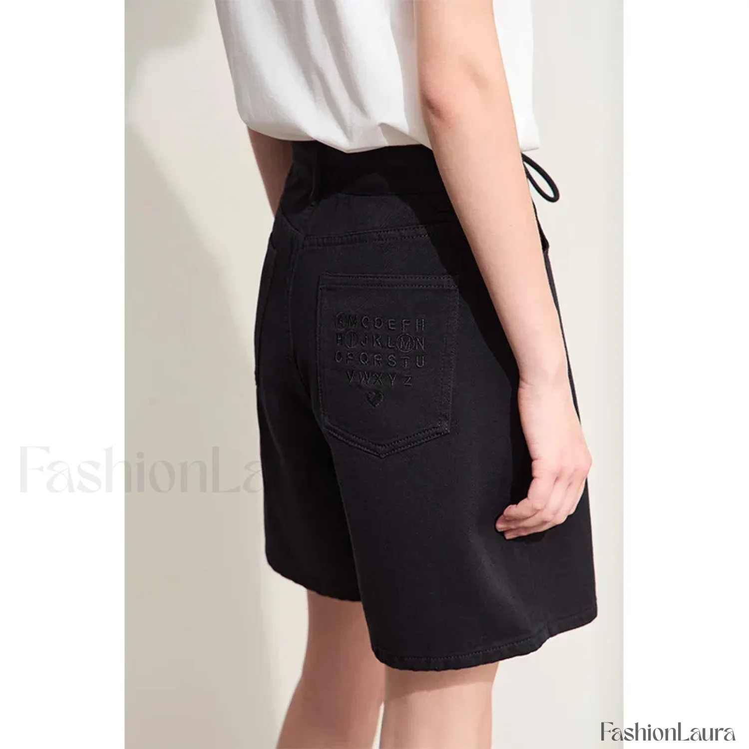 Minimalism Women Denim Casual Loose Retro Straight Short - Image 13