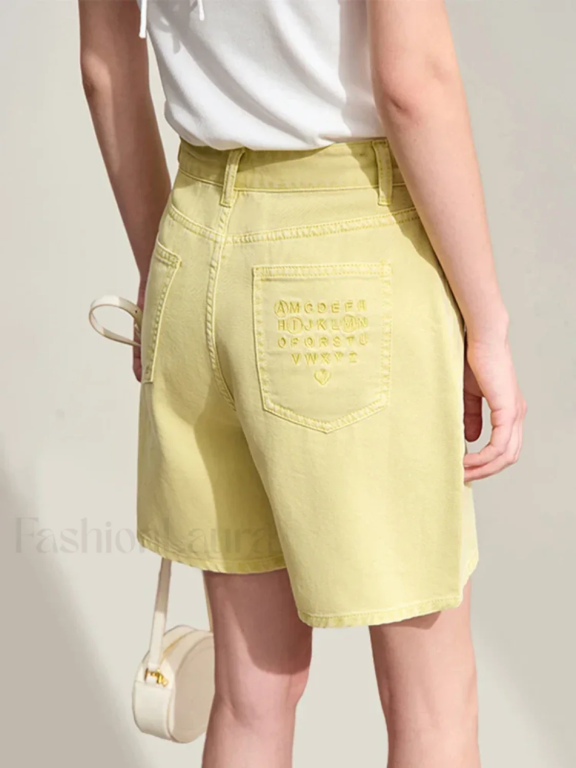 Minimalism Women Denim Casual Loose Retro Straight Short - Image 2