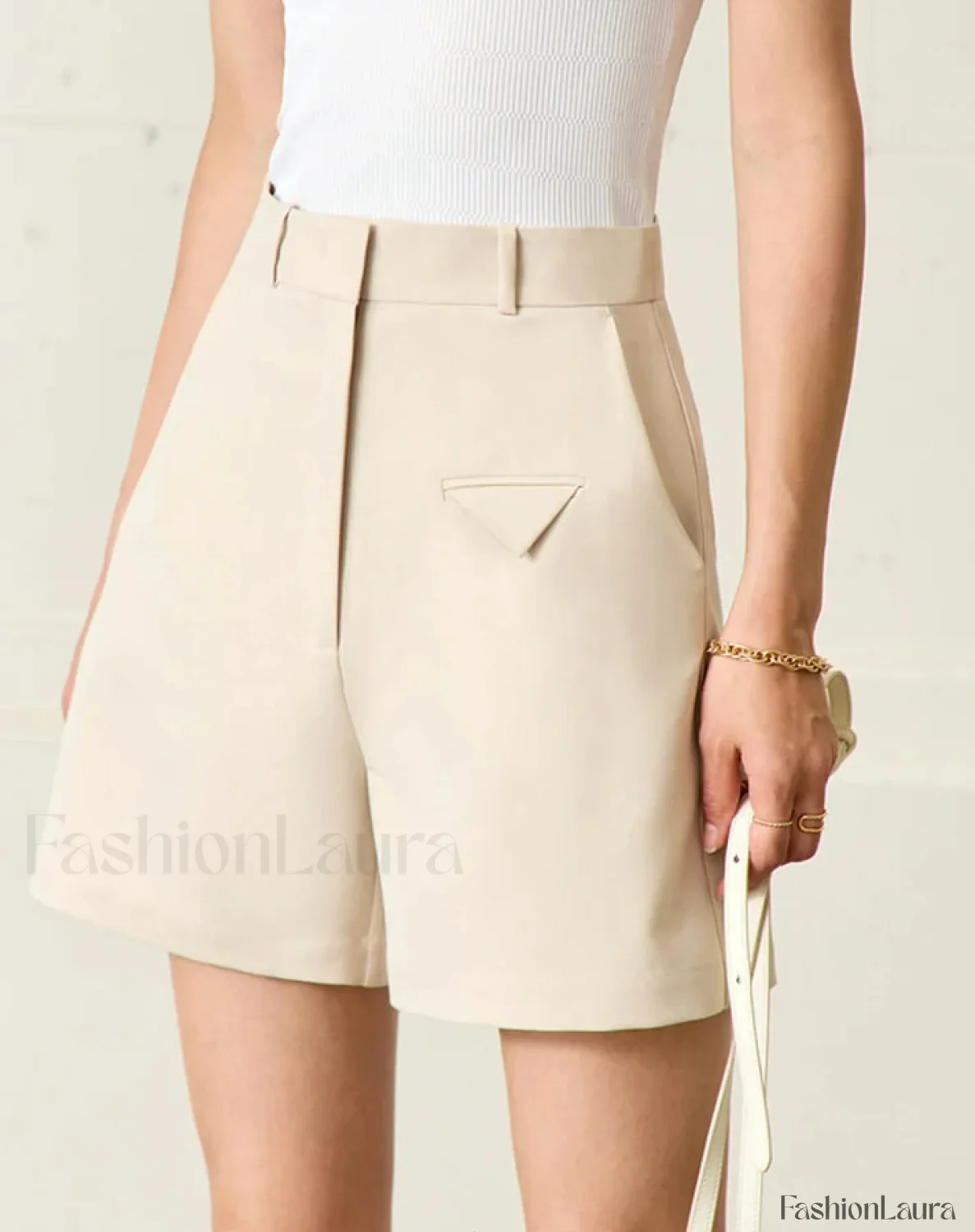 Minimalism Women Straight Casual Office Lady Black Short - Image 9