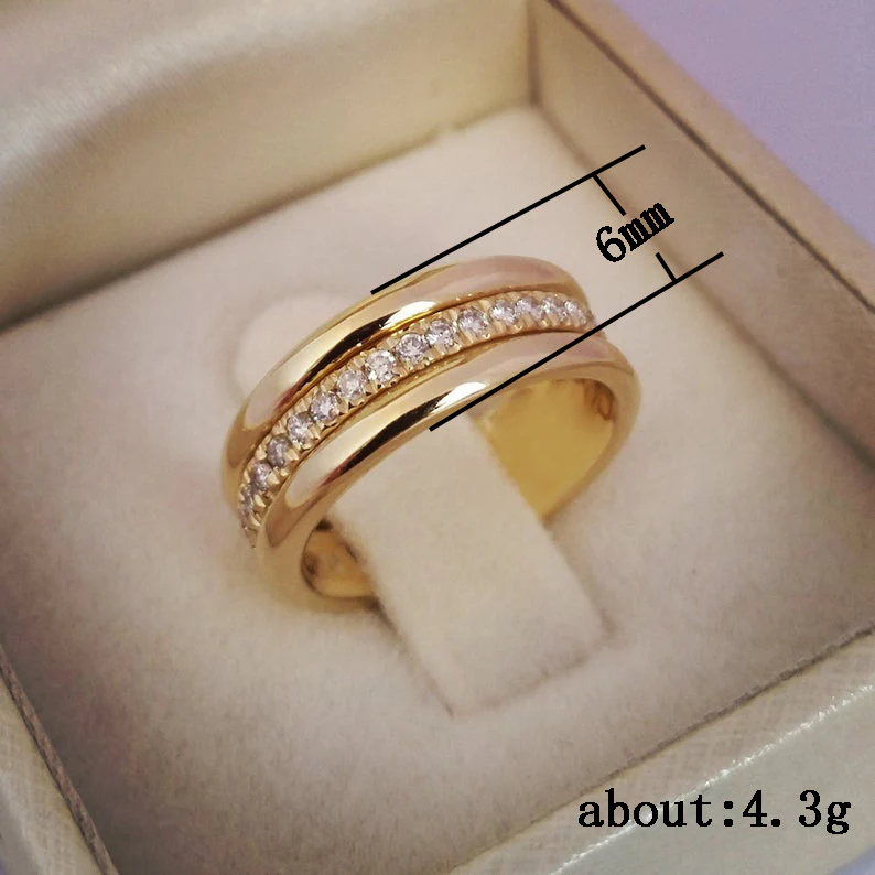 Minimalist Gold Tone Brass Plated Stackable Ring - Image 4