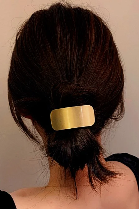 Minimalist Square Metal Hair Cuff - Image 2