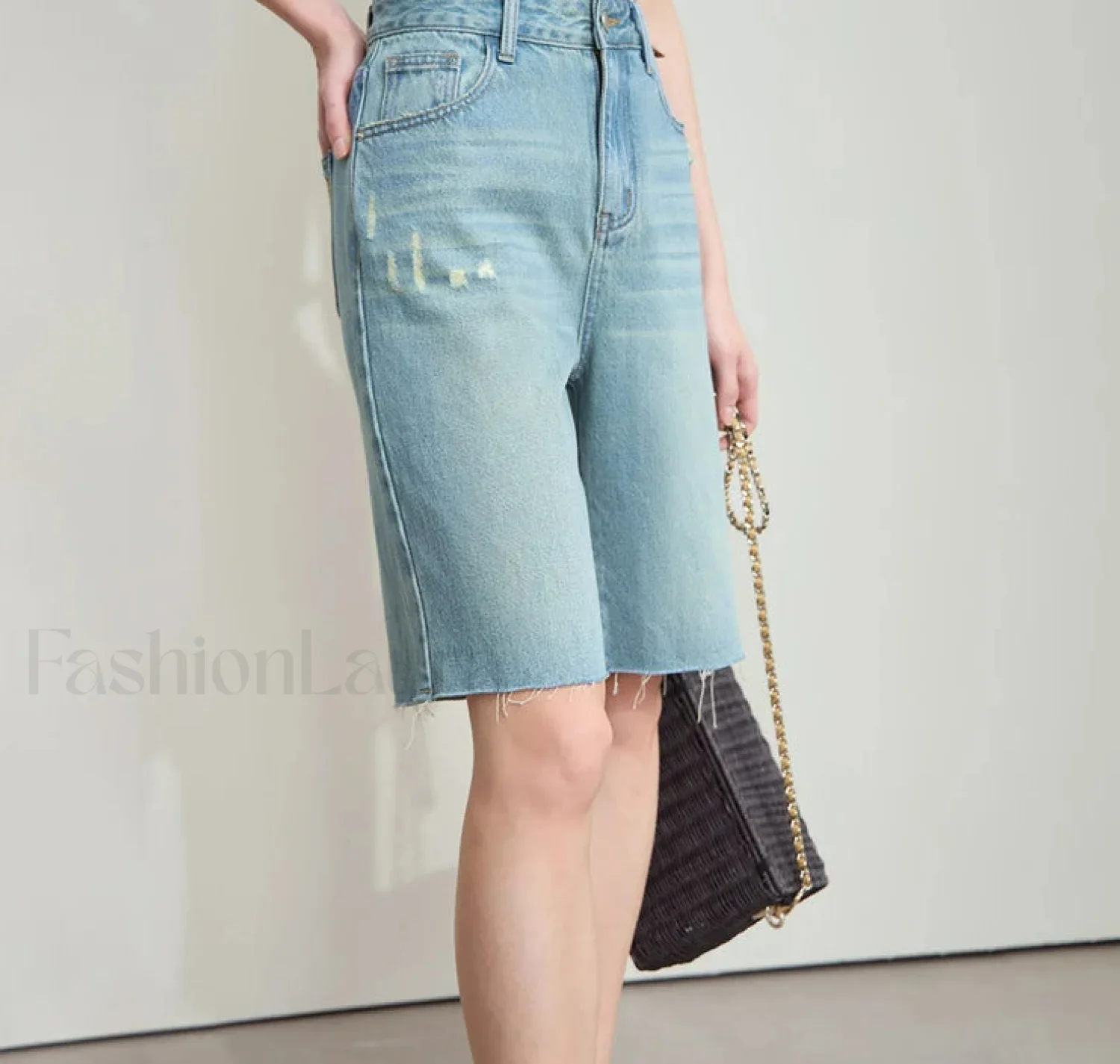 Minimalist Summer Denim High Waist Loose Cotton Short - Image 3