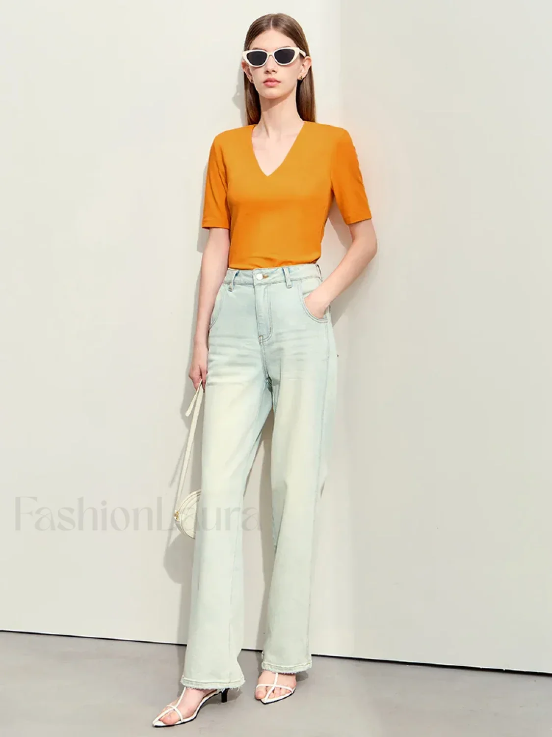 Modal Slim V-Neck T-Shirt - Image 2