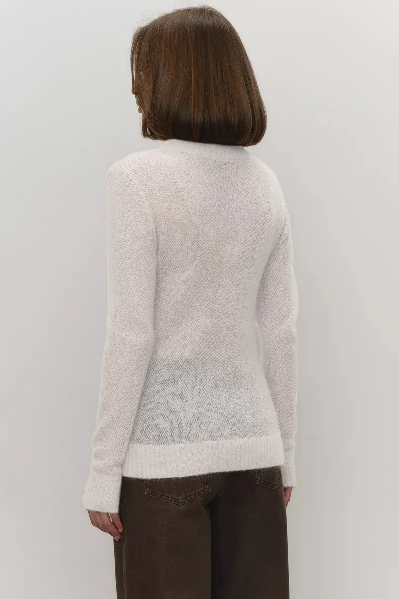 Mohair Round Neck Knit Top - Image 3