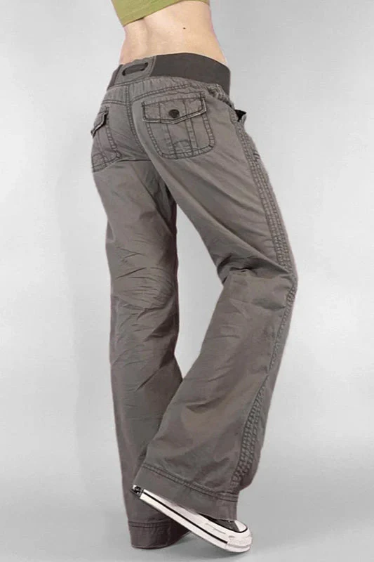 Multi Pocket Low Waist Bootcut Jeans - Image 3