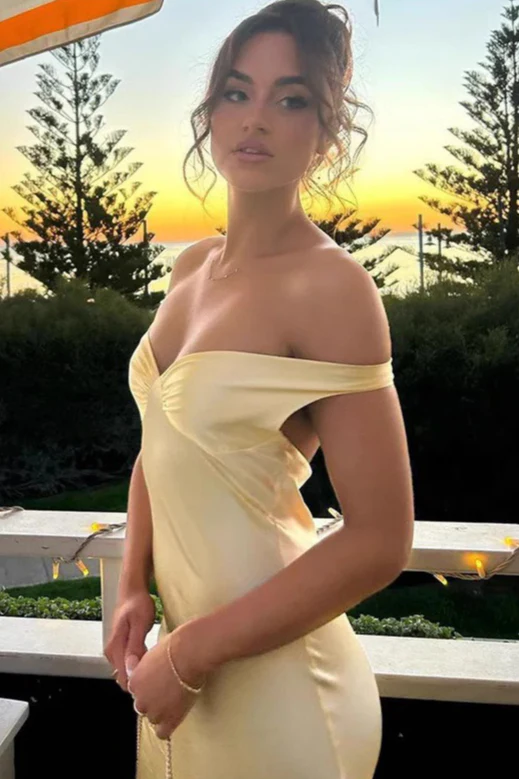 Off Shoulder Strapless Backless Maxi Sexy Prom Dress - Image 3