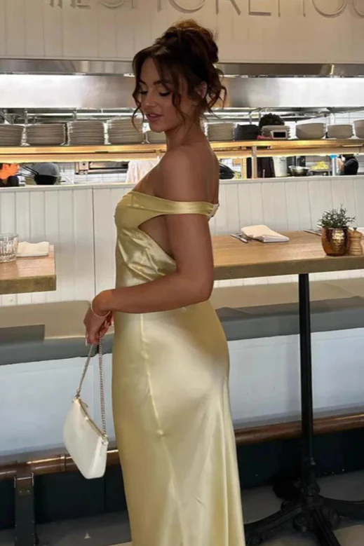 Off Shoulder Strapless Backless Maxi Sexy Prom Dress - Image 4