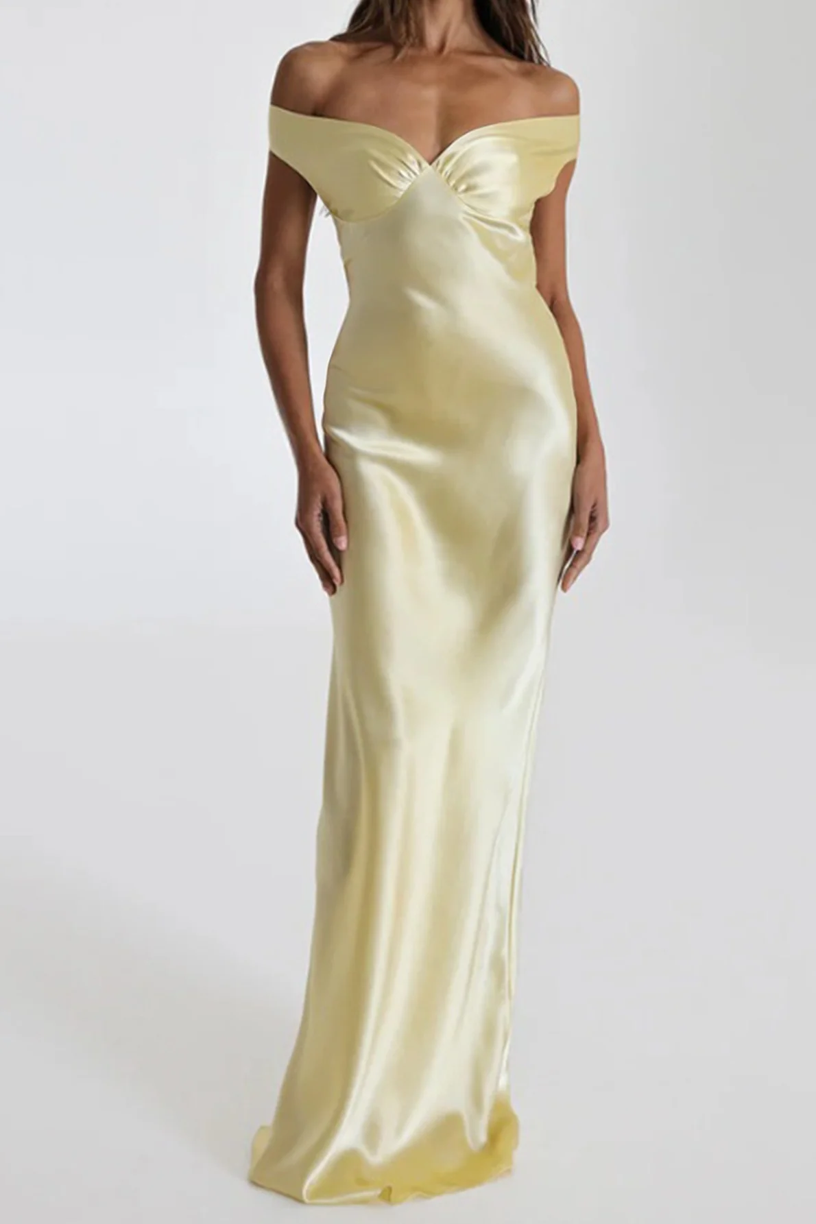 Off Shoulder Strapless Backless Maxi Sexy Prom Dress - Image 5