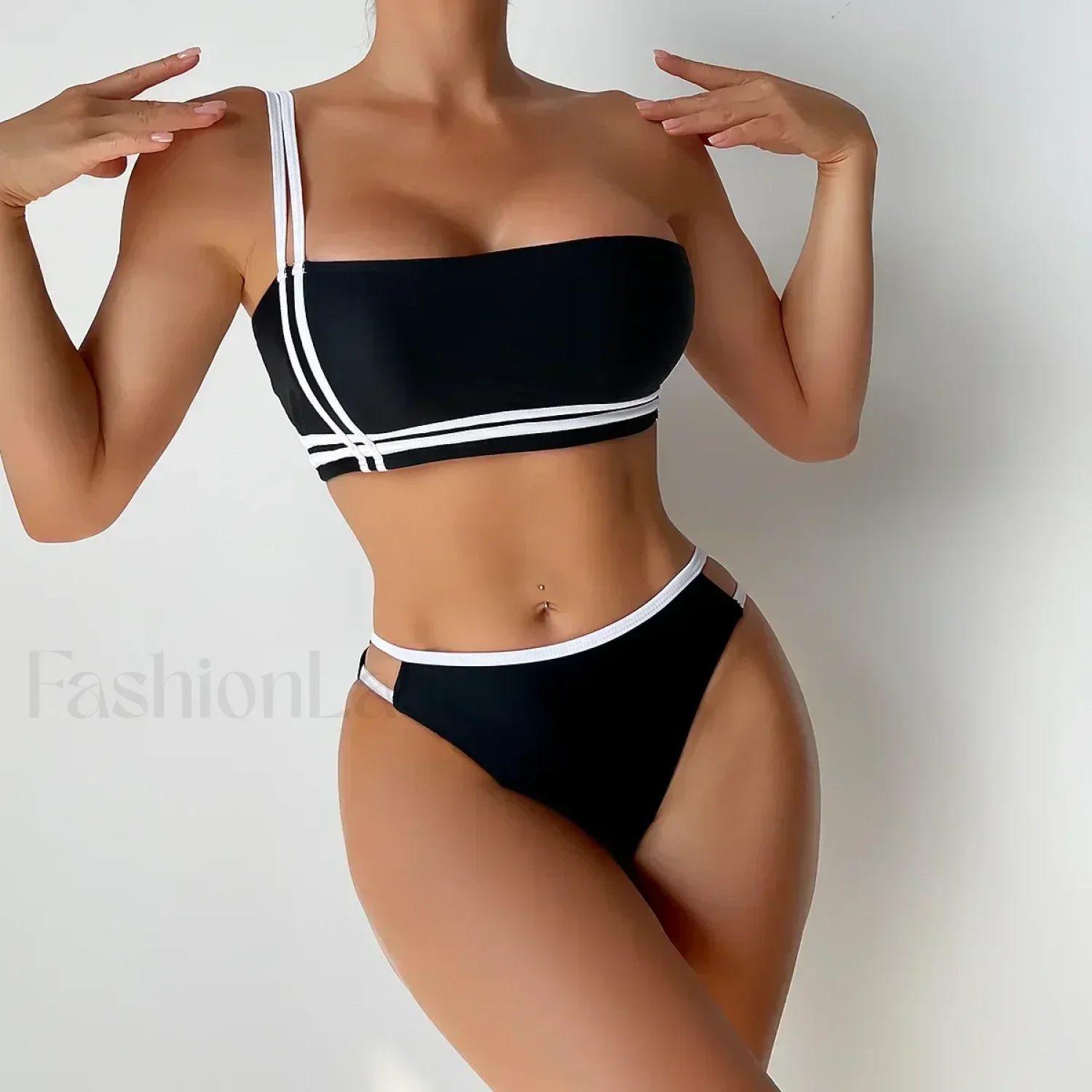 One Shoulder Split Sexy Bikini Set - Image 2
