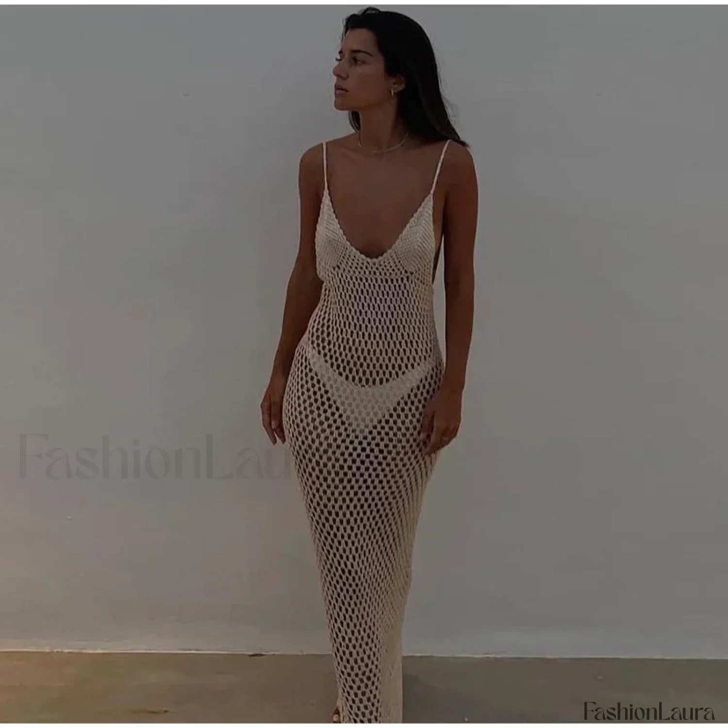 Orange Halter Square Neck Cut Out Wrap Style Cover Up - Image 9