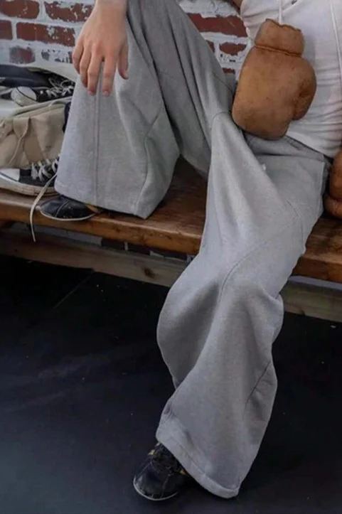 Oversized Baggy Wide Leg Lounge Knit Pants - Image 3
